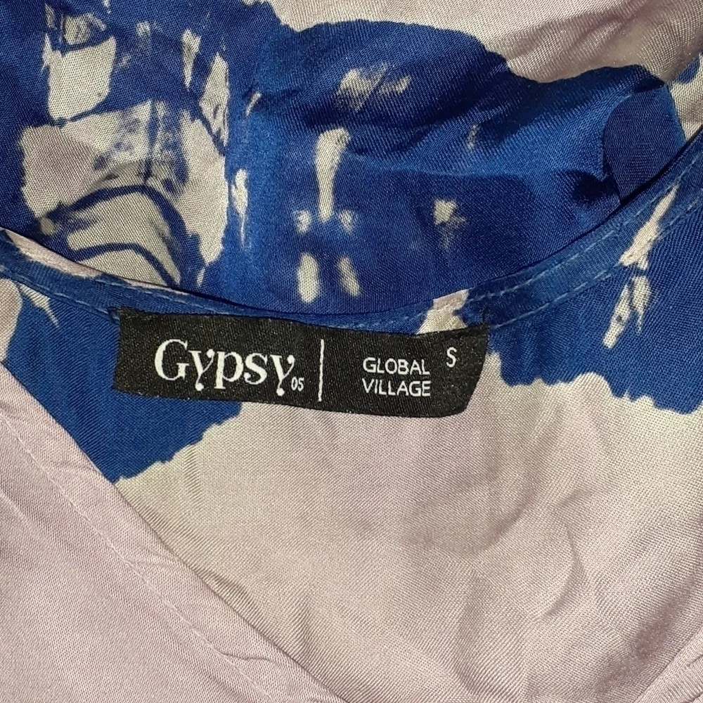 Gypsy 05 Satin Crosss Over Hi-Low Maxi Dress S